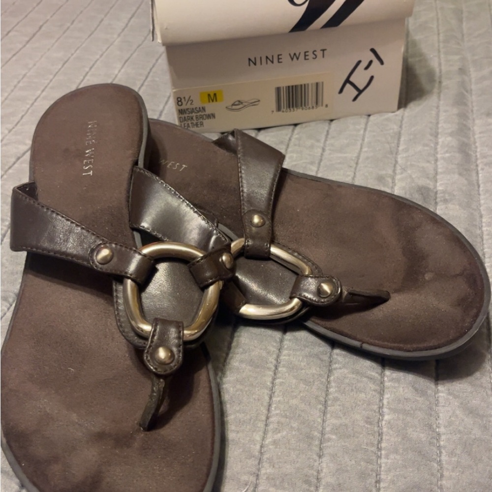 Nine West Brown Sandals